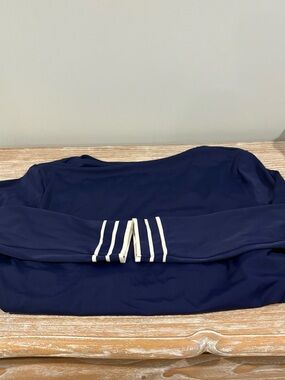 Boden Set. Navy Blue Rash Guard and Bikini Top and Bottom